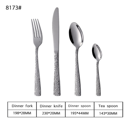 Flatware Sets Four-piece Set Of Cutlery And Fork Family Set