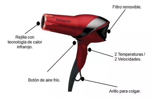 Secador De Pelo Ceramic Ionic Revlon RVDR5105LA2A