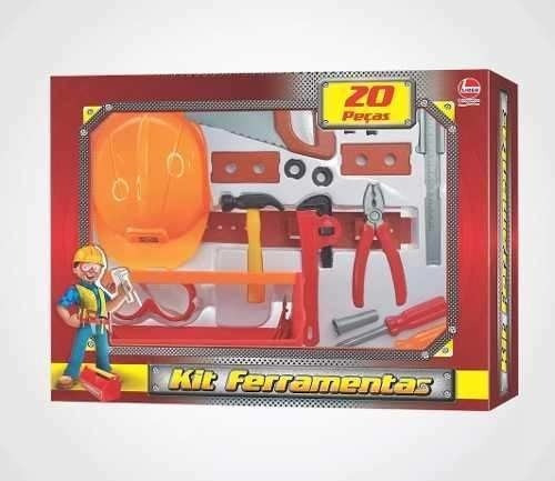 Kit Ferramentas 20pcs C/ Capacete Engenheiro Líder 2381