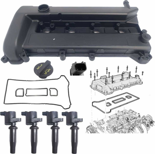 Tapa Punterías Alumi Juntas Bobinas Ford Focus 2.0l 05-08