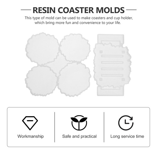 1 Juego De Moldes Para Posavasos Diy, Molde De Silicona Únic