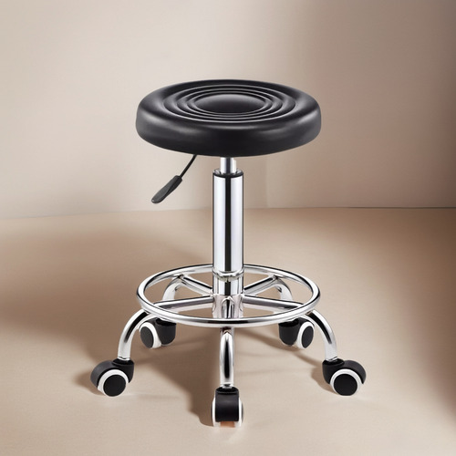 Silla Taburete Bar Giratorio Altura Ajustable Con Ruedas
