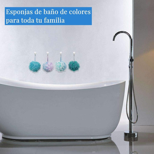 Paquete De 4 Esponjas De Baño Exfoliantes Corporales