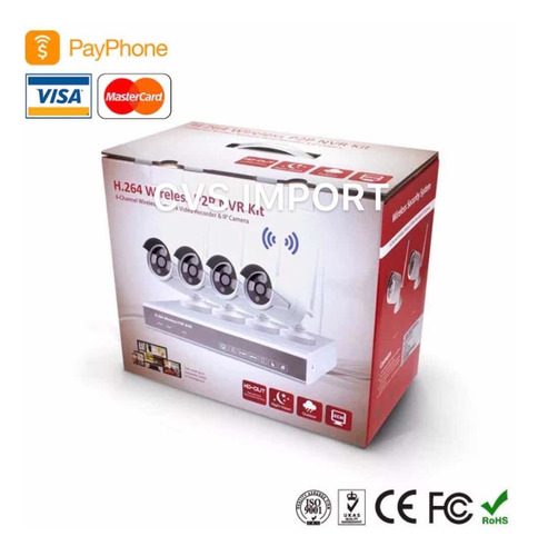 Kit De Cámaras Wifi + Nvr 1 Tera