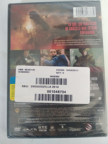 Godzilla 2014 Dvd
