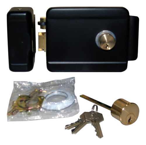 Kit Control Acceso Biométrico Rfid Chapa Llaveros Botón Ir Color Gris Oscuro