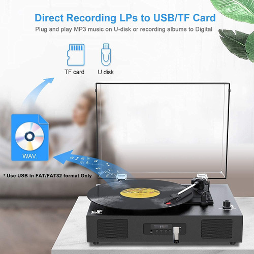 Tocadiscos Bluetooth Altavoz Danfi Audio Df Con Grabacion