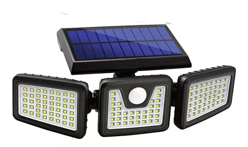 Reflector Luz Solar 128 Led Sensor 3 Cuerpos Exterior