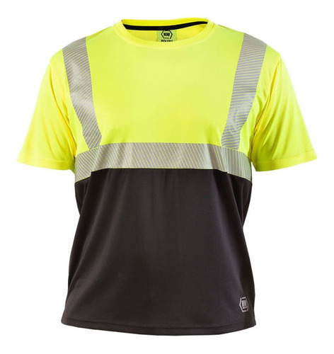 Polera Reflectiva Hw Amarillo Fluor Manga Corta