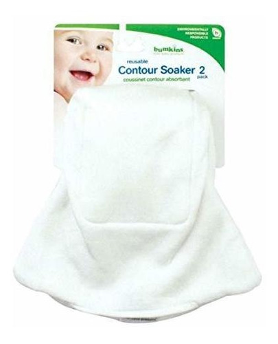 Bumkins 2 Unidades Contour Soakers, Blanco, Recién Nacido