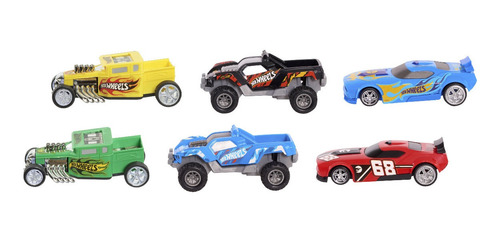 Auto Hotwheels Fast Racer Pullback 13 Cm En Caja Mundotoys