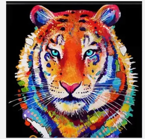 Diamond Painting Tigre Colores Kit Completo 30x40cm