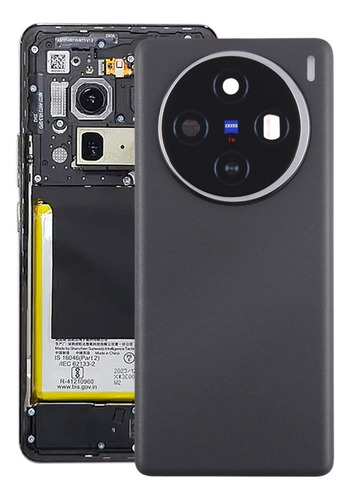Jia Tapa De Batería Negra Con Lente De Cámara Para Vivo X100