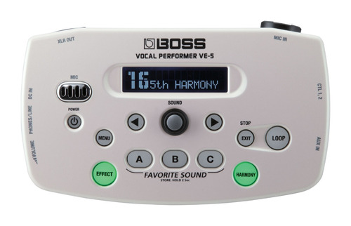 Pedal de efecto Boss Vocal Effects Performer VE-5  blanco