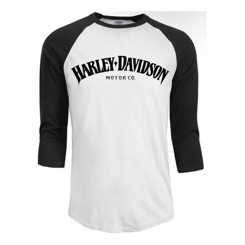 Polera Harley Davidson Puro Algodón Raglan (12)