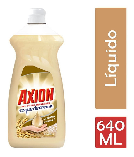 Detergente Líquido Axion Con Avena Y Vitamina E 640 Ml