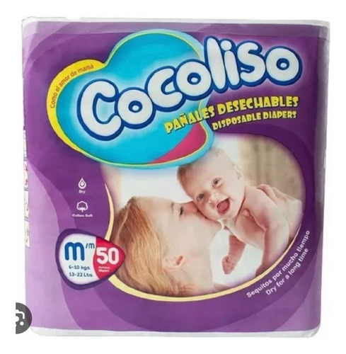 Pañales Cocoliso Talla M De 50 Unidades