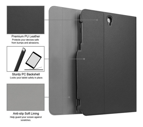 Case Con Teclado Bluetooth Para Galaxy Tab S3 T820 T825