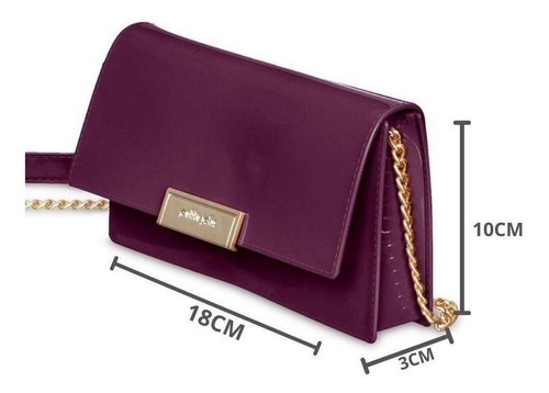 Imagem 3 de 3 de Bolsa Petite Jolie Long Wallet Pj10139 Bordô Feminina