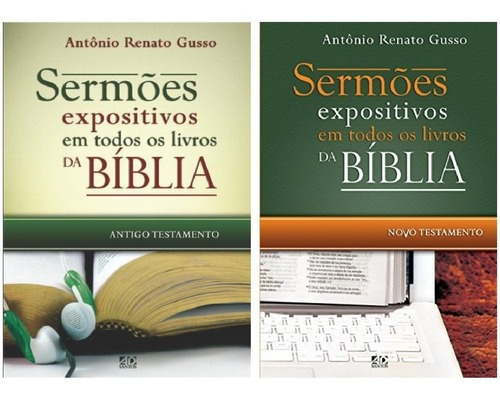 Kit Sermões Expositivos Antigo E Novo Testamento Pregações: Sermões Expositivos, De Renato Gusso. Série 1, Vol. 3. Editora Ad Santos, Capa Mole, Edição Especial Em Português