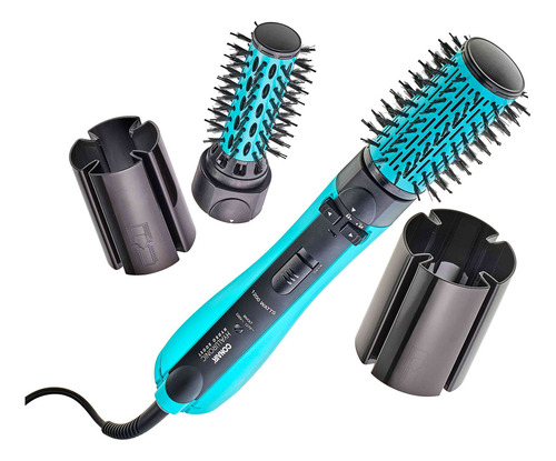 Escova Secadora Rotativa Rotating Hyaluronic Conair Cor Preto E Azul