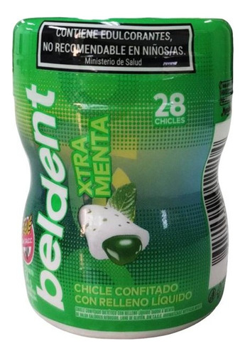 Chicles Confitados Beldent Xtra Menta Con Relleno Líquido