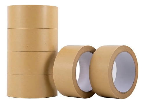 Fita Kraft Adesiva 50mx50mm Kit 5uni Embalagem Caixa Larga