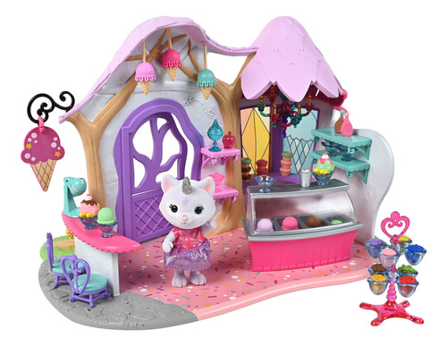 Juego De Casa De Muñecas Cristal Con 36 Accesorios Unicornio