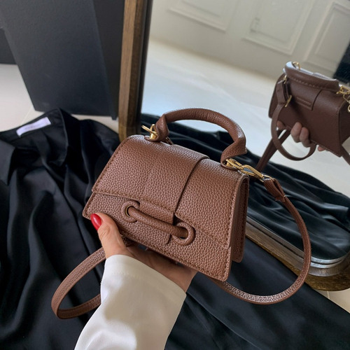 Bolso De Hombro De Color Sólido De Moda Elegante