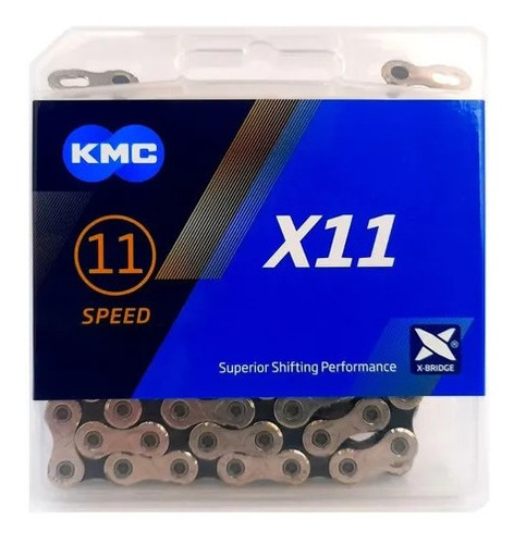 Corrente Kmc X11 Silver 11 Velocidades Prata Bike Mtb Speed