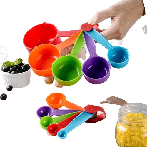 Set De Tazas Y Cucharas Medidoras 10 Pcs