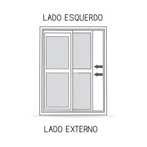 Porta De Correr Aço 213x200x13cm 3fls Esq Riobras Pronta