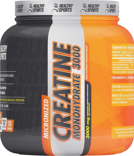 Suplemento Healthy Sports Creatine Monohydrate 3000 Microniz