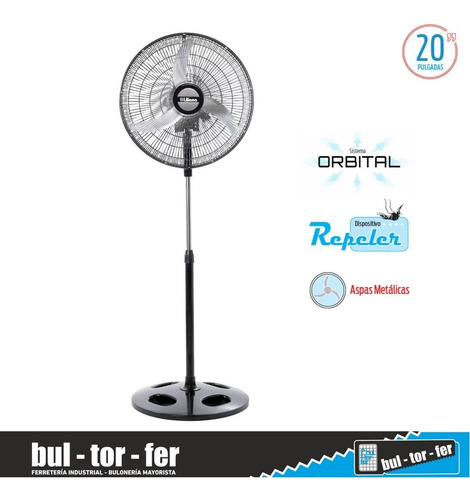Imagen 2 de 3 de Ventilador De Pie Liliana Vpm2016 3 Palas De Metal 20