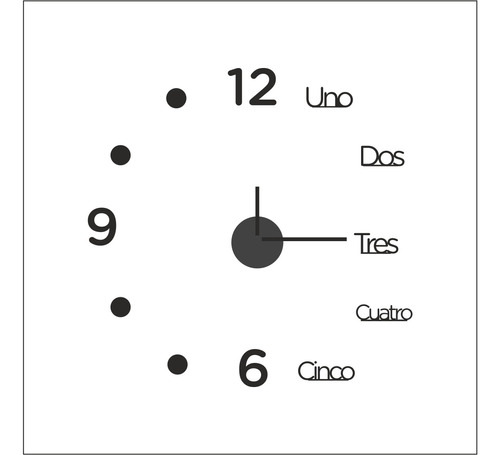 Reloj Pared Moderno Grande Deco Madera Modelo Español