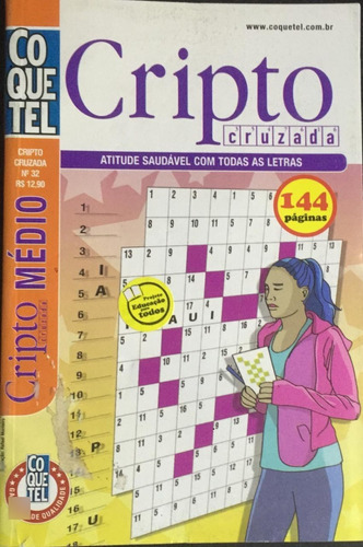 Revista Almanaque Coquetel Cripto Cruzada Médio 144 Pg