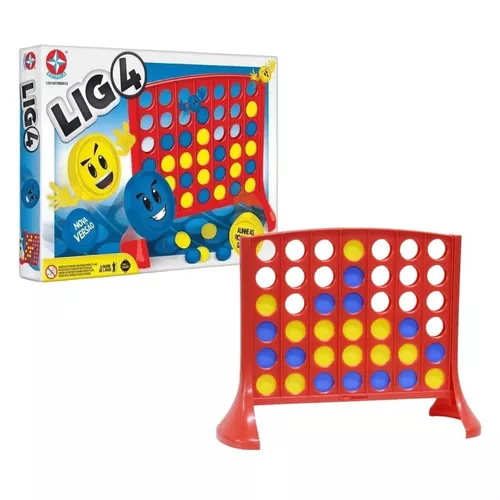 Jogo Lig 4 da Estrela - Estratégia e Habilidade Neste Jogo Desafiador! Jogo  infantil Educativo menino menina 5 anos 6 anos