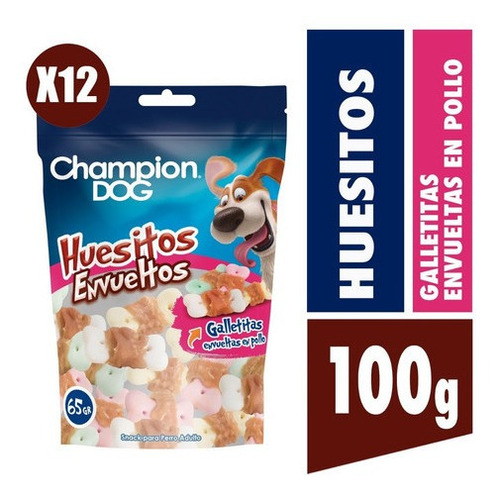 Champion Dog Snack Huesitos Envueltos 12x65g