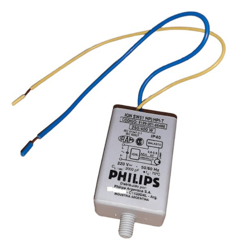 Ignitor S W 51 De 50a 400w Philips P/ Mercurio Halogenado   