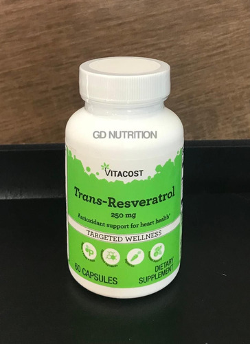 Trans Resveratrol 250mg 60 Capsulas Importado Vitacost Sem Sabor