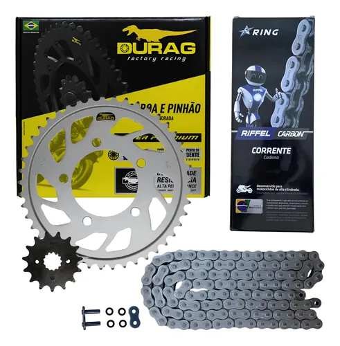 Kit Relação Suzuki Gsx 750f 98/08 Durag + Riffel C/ Retentor