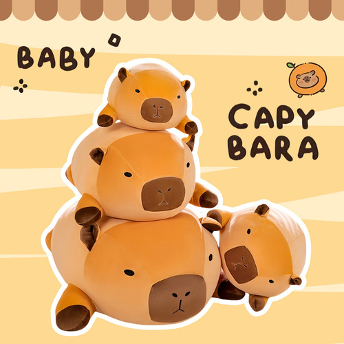Almohada De Felpa De Peluche Capibara Larga Para Dormir 50cm