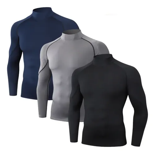3pzs Playera Licras Deportivas Hombre Compresion Manga Gym