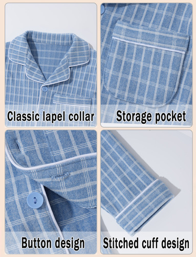 Pack De 2 Pijamas Unisex Niños Cómodos Y Cálidos Manga Larga