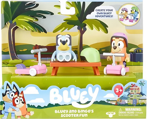 Bluey & Bingo Diversión En Scooter