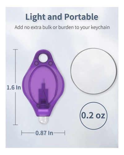 Linterna Led Uv Tipo Llavero Portátil De 10 Lúmenes Lig-fs