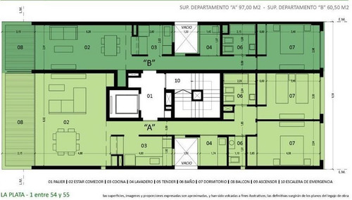 Imagen 15 de 15 de Venta De Departamento 2 Dormitorios Con Cochera En La Plata.