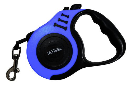Correa Para Perro Chico Retractil 3m Deco Hogar 12080 Color Azul