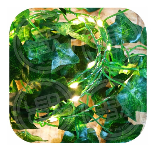 Guirnalda Led Enredadera Artificial 8 Mts Hiedra Con Enchufe