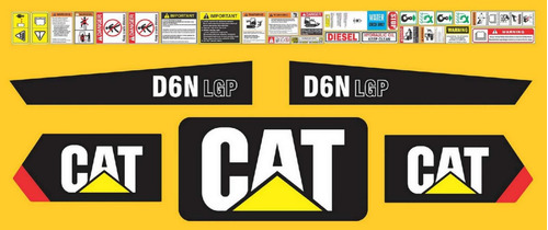 Calcomanías Caterpillar D6n Lgp Con Preventivos Originales